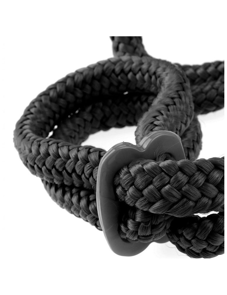 série fantaisie fétiche menottes corde de soie noire_5