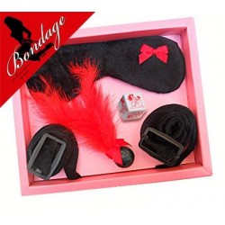 kit de masque de bondage noir