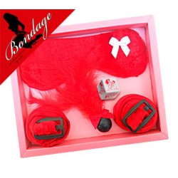 kit de masque de bondage rouge inedit