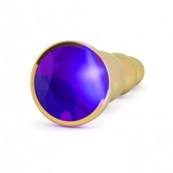 rich r3 gold plug métal anal violet saphir 12cm