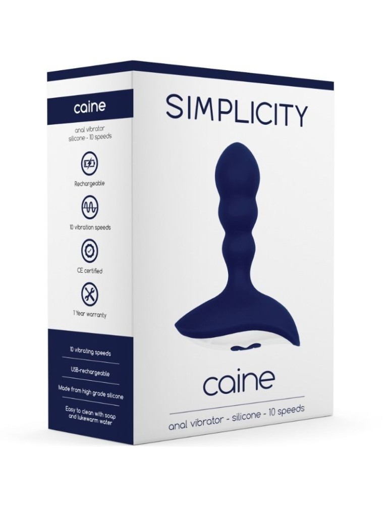 simplicité - plug anal vibrant caine - bleu_3