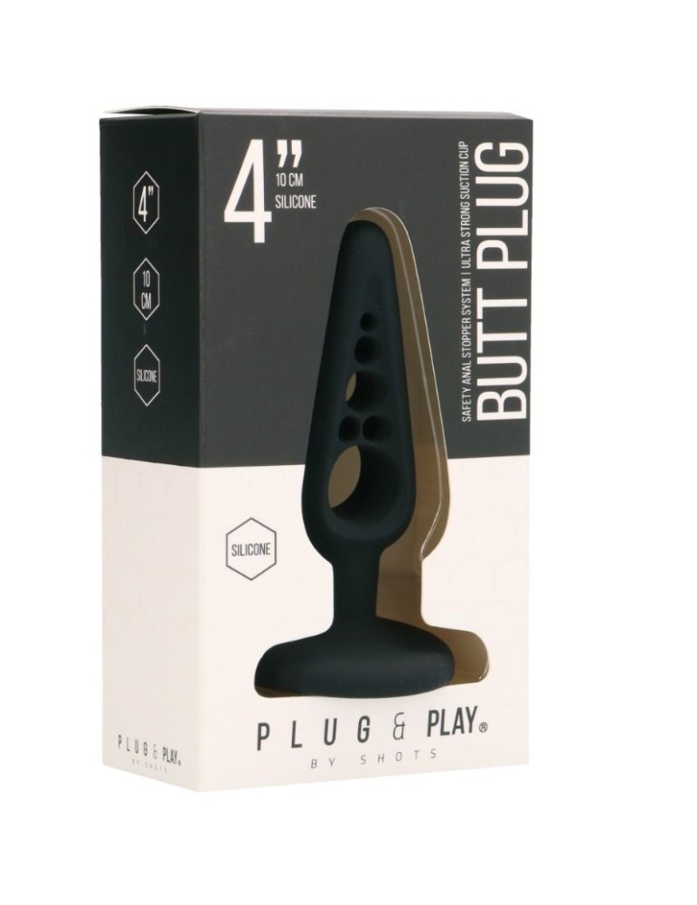 plug & play - plug anal creux 4 10 cm - noir_2