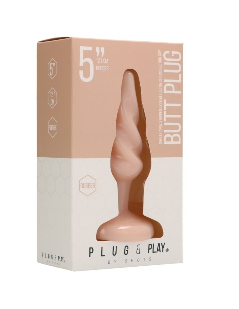 plug & play - plug anal spirale 12,7 cm - naturel_2