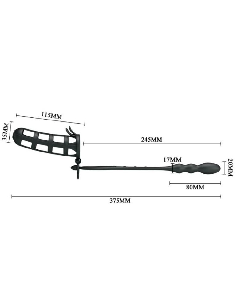 pretty love - gaine de pénis hercule avec stimulateur anal_7