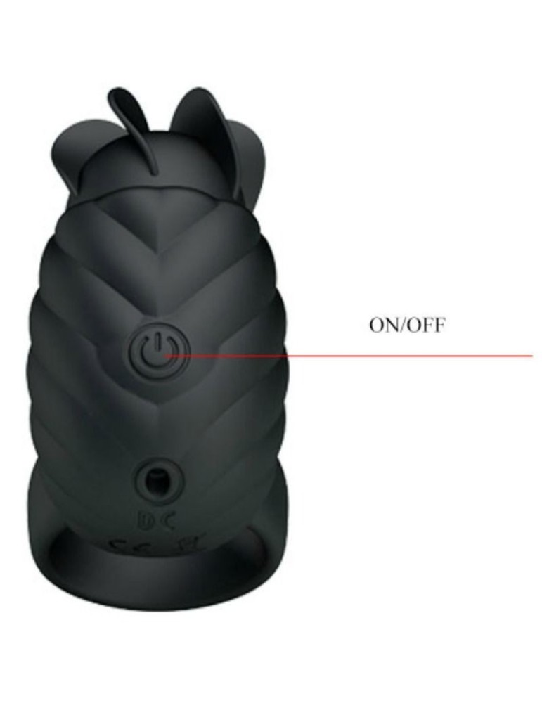 anneau en silicone française pretty love avec rotation noire_3