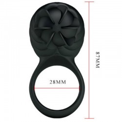 anneau en silicone française pretty love avec rotation noire_5