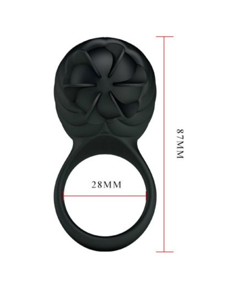 anneau en silicone française pretty love avec rotation noire_5