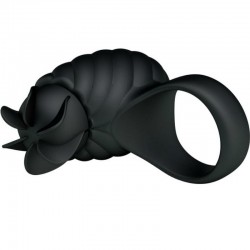 anneau en silicone française pretty love avec rotation noire_7