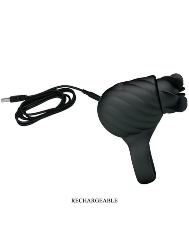 anneau en silicone française pretty love avec rotation noire_8