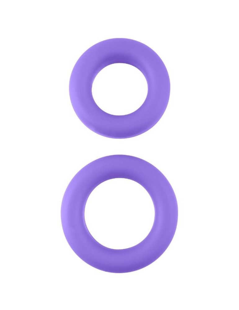 ensemble de bagues en silicone lilas néon