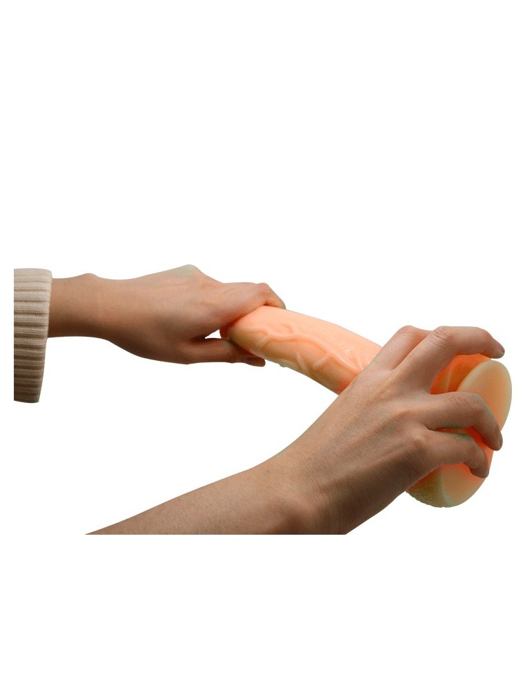 gode réaliste vibrant de pénis courbé avec vibration_3