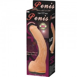 gode réaliste vibrant de pénis courbé avec vibration_7