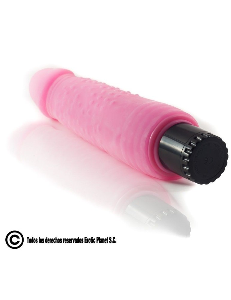 vibromasseur love clone 23cm à pois roses_3