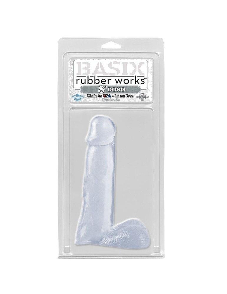 basix rubber works pénis 19 cm transparent
