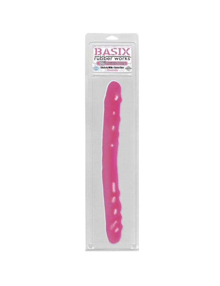 gelée rose basix double pénis 37 cm