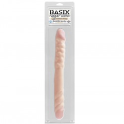 basix double pénis en gélatine naturelle 37 cm