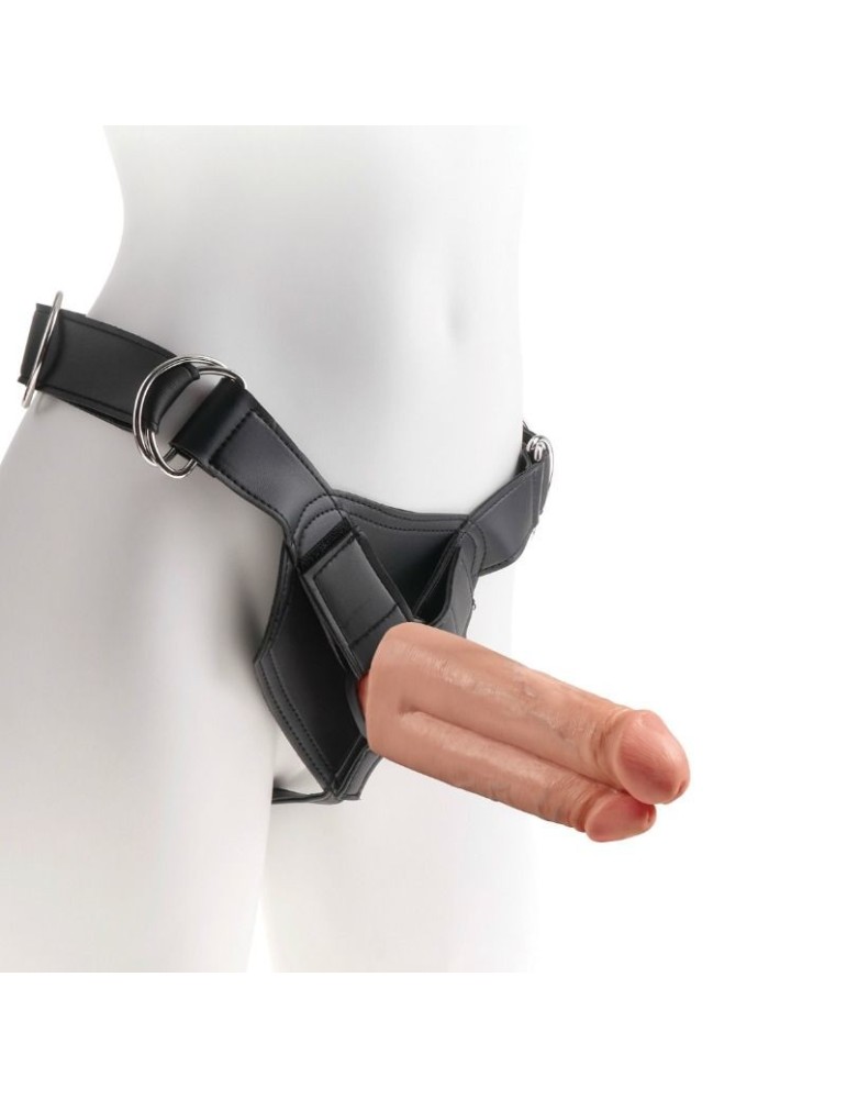 king cock strap-on double pénis 19,1 cm