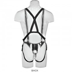 harnais de coq de roi avec sangle sur double pénis creux_8