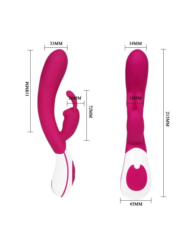 pretty love smart - vibromasseur rechargeable avec lapin vincent_8