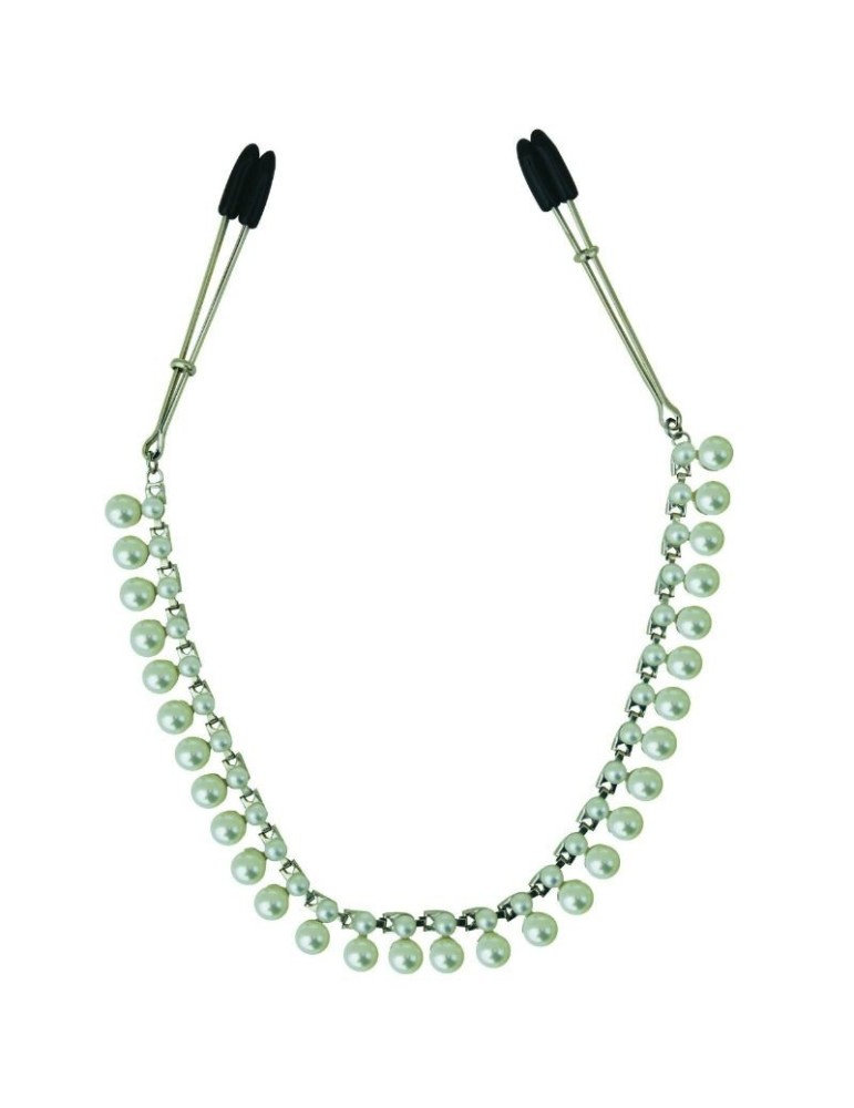 pinces à tétons à chaîne de perles sportsheets minuit