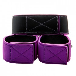 collier et menottes réversibles - lilas_3