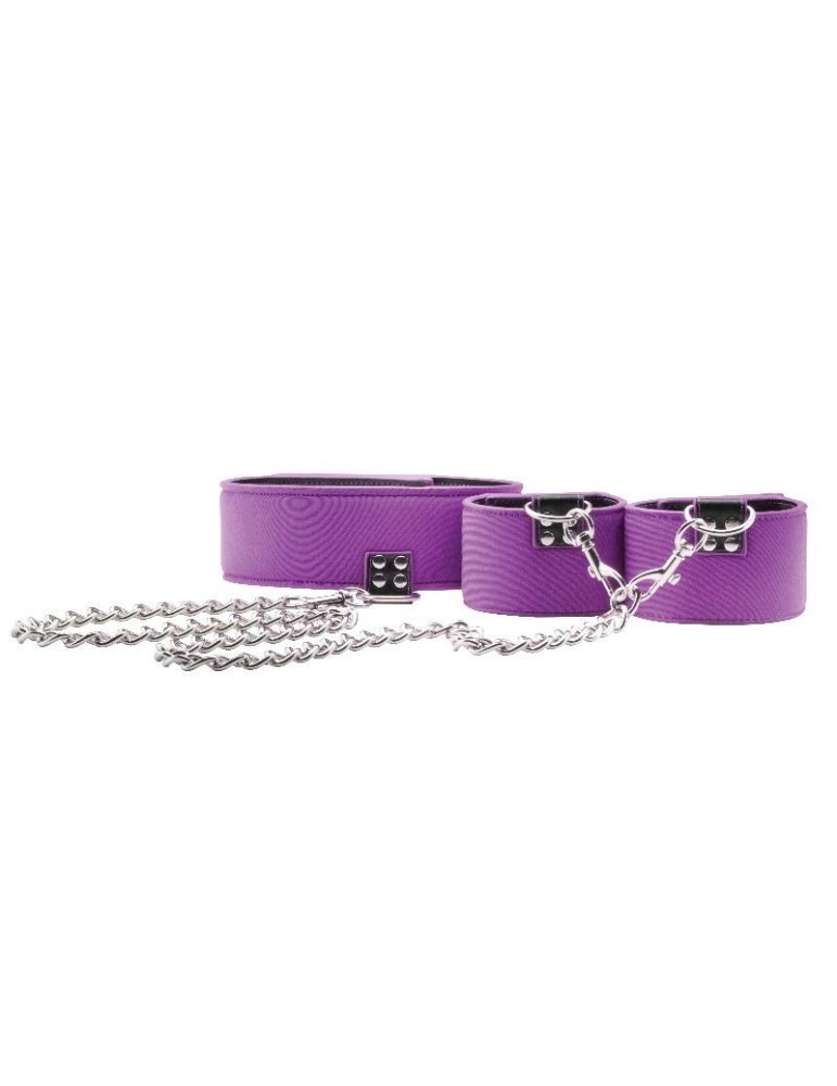 collier et menottes réversibles - lilas_4