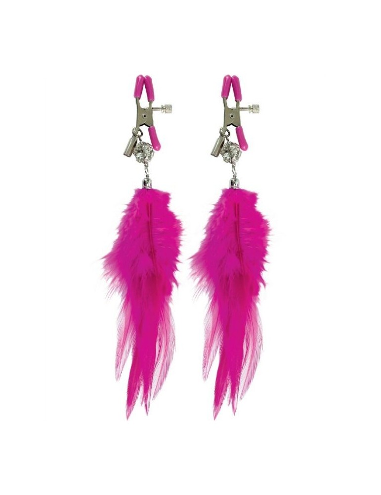 pinces à tétons série fantaisie fétiche avec plumes_2