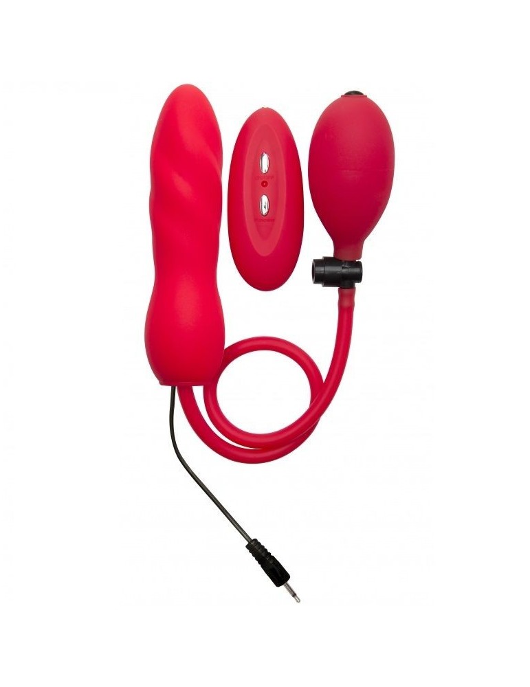 ouch gonflable pénis vibromasseur silicone rouge 14 cm