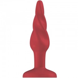 plug & play - plug anal spirale acrylique 7,6 cm - rouge
