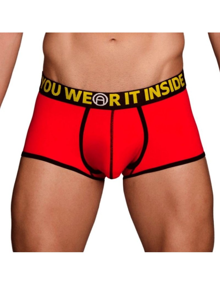 Macho - ms078 boxer de sport court rouge taille_3
