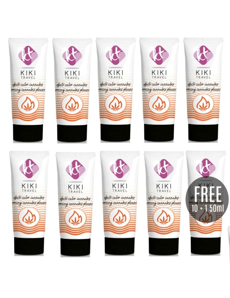 kikí travel glissant gel saveur cannabis effet chaleur intense 50ml 10 + 1 gratuit