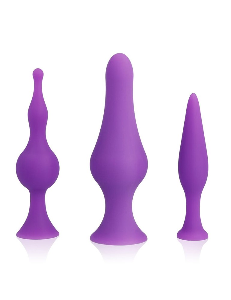 spirit training plugs anaux silicone lilas 3pcs