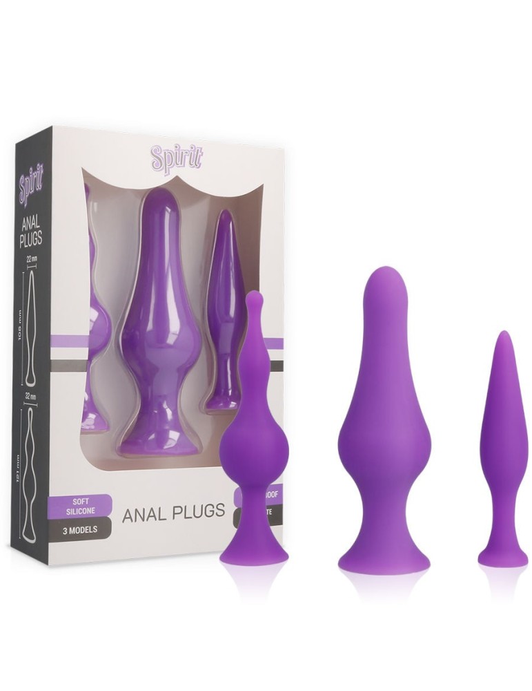 spirit training plugs anaux silicone lilas 3pcs_2