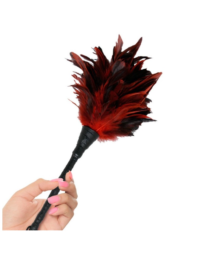 fétiche fantaisie série plumes massage rouge_2