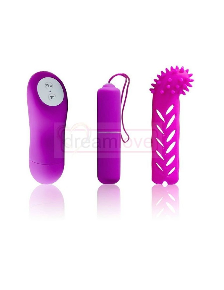 pretty love flirtation - balle avec manchon de stimulateur et contrôleur