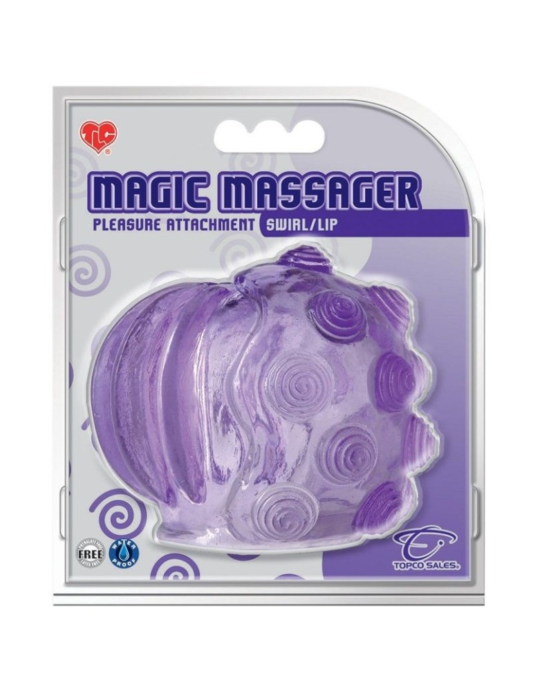 tête de tourbillon violet topco pour masseurs magiques