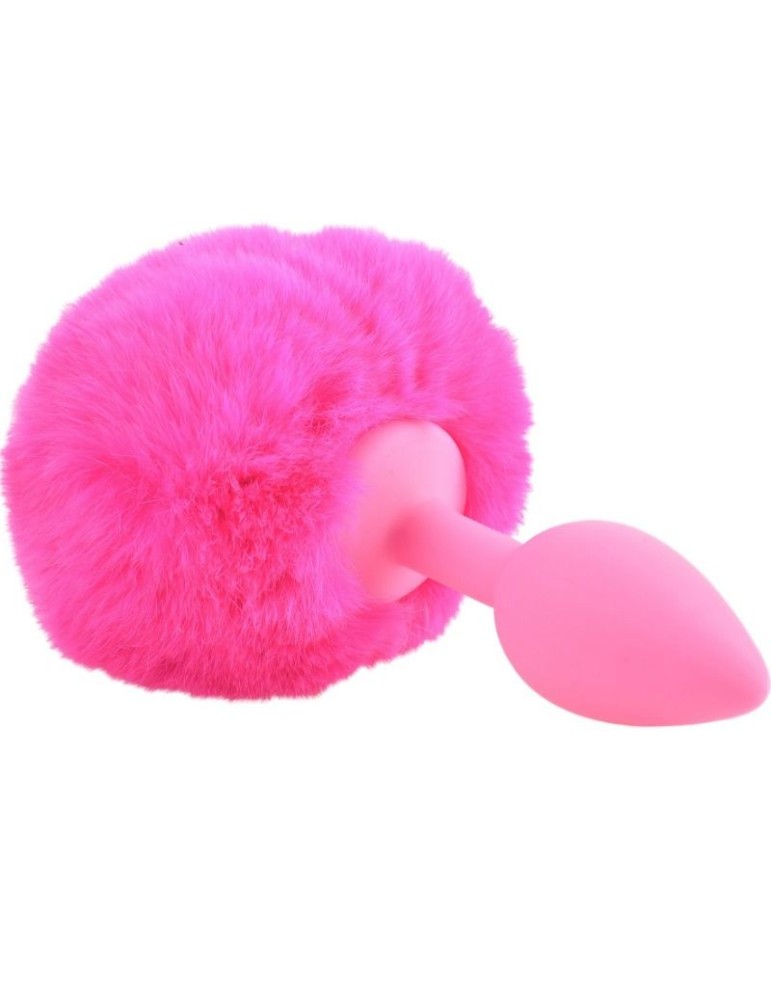plug néon queue de lapin rose