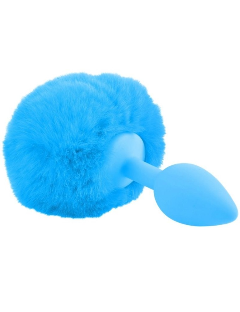 plug néon queue de lapin bleu