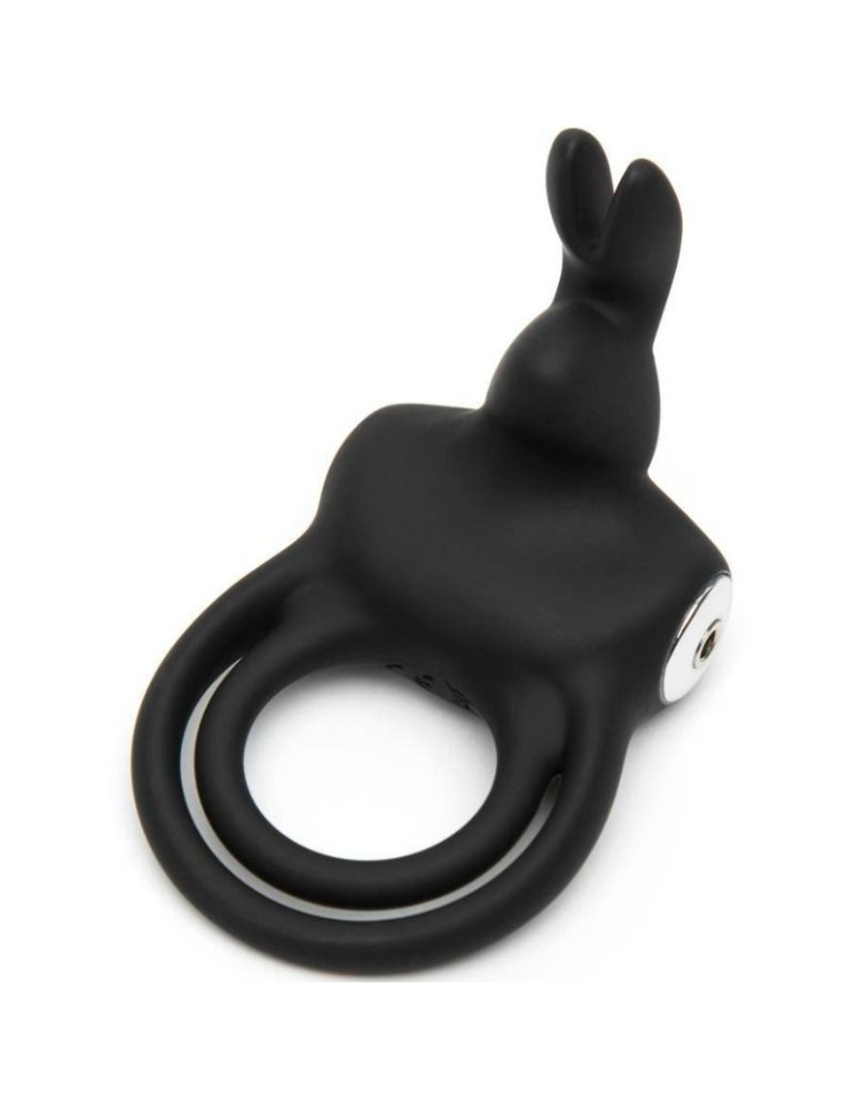 anneau vibrant rechargeable happy rabbit noir