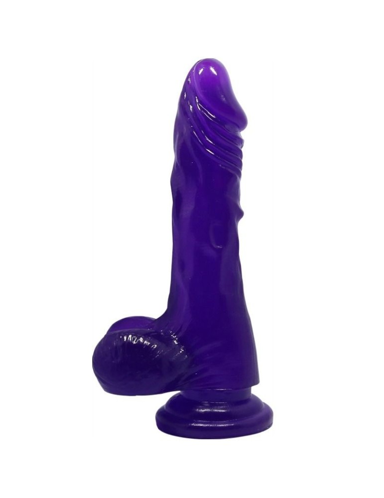 gode réaliste coq lilas 21,6 cm