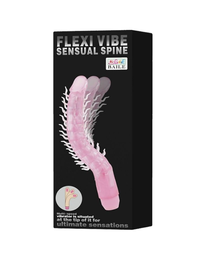 gode vibrant pliable flexi vibe spine sensuelle lilas 23,5 cm_2