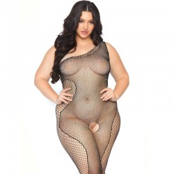 bodystocking avenue de la jambe avec ouverture 1x-2x_3