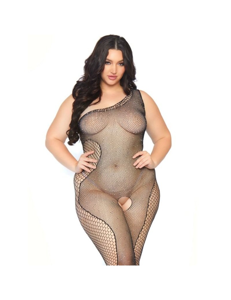 bodystocking avenue de la jambe avec ouverture 1x-2x_3