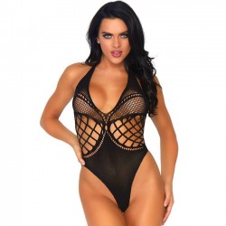 leg avenue teddy dos nu et col en v taille unique