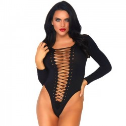 leg avenue opaque teddy manches longues taille unique