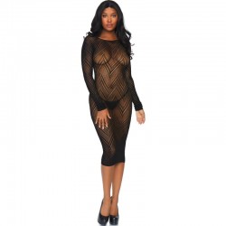 leg avenue robe longue net body manches longues tu
