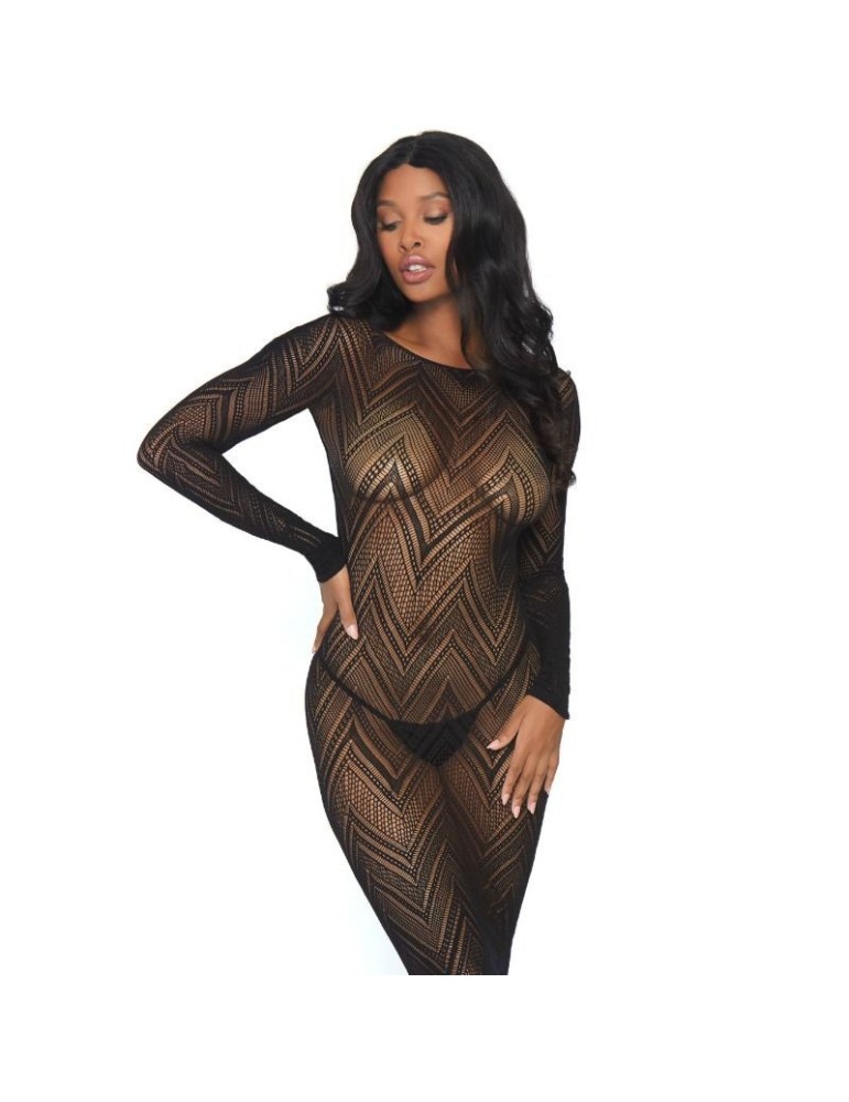leg avenue robe longue net body manches longues tu_4