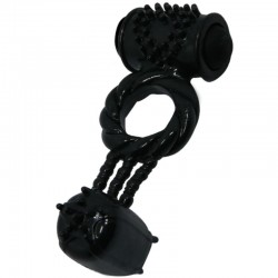 anneau vibrant anneau doux avec double stimulation_5