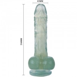 gode ​​coq réaliste transparent 21,6 cm_7