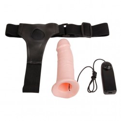 vibromasseur de harnais creux 17cm impression de porcelaine_4
